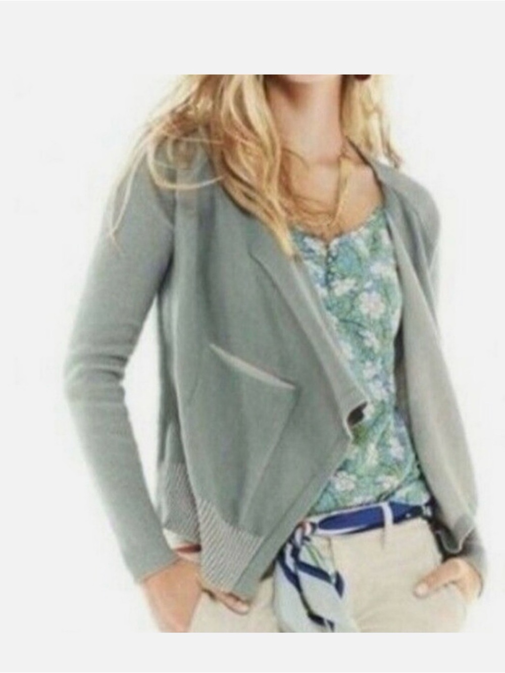 CAbi Pocket Drape Waterfall Cardigan